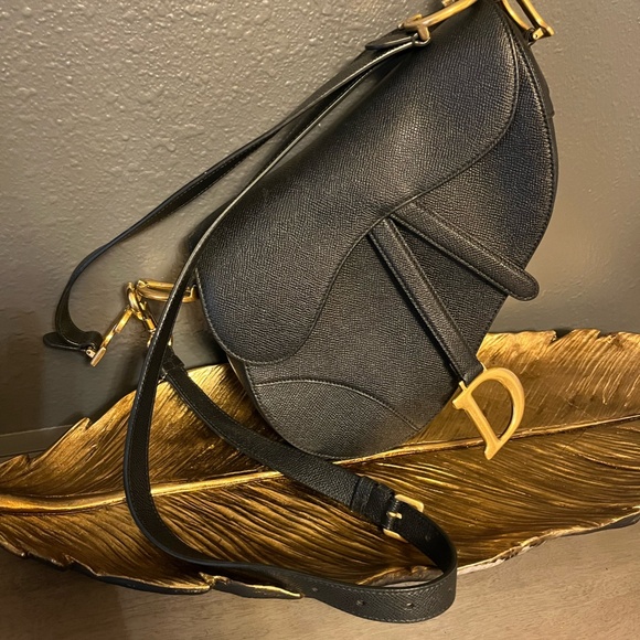 DIOR BLACK SADDLE BAG - Picture 2 of 13